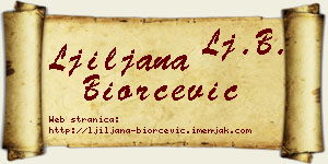 Ljiljana Biorčević vizit kartica